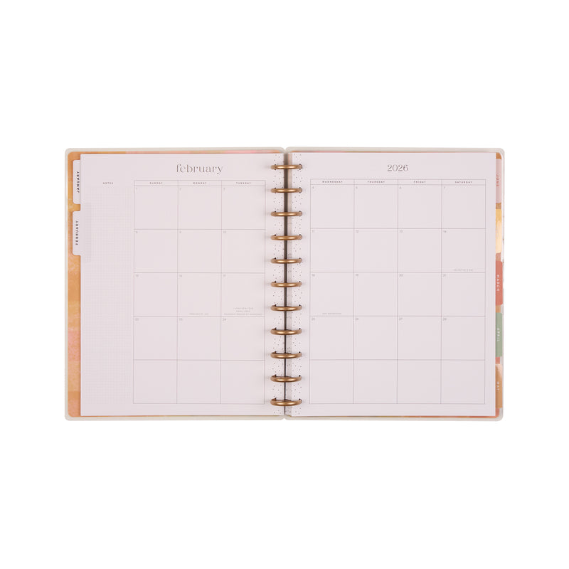 2036 Textured Canvas Customizable Planner - Big Vertical Layout - 12 Month