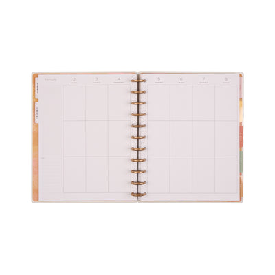 2037 Textured Canvas Customizable Planner - Big Vertical Layout - 12 Month