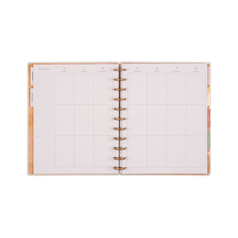2037 Textured Canvas Customizable Planner - Big Vertical Layout - 12 Month