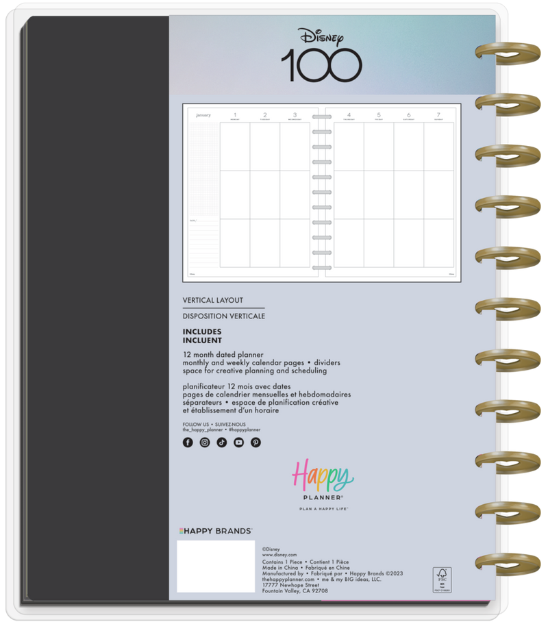 2024 Disney100 Making Memories Happy Planner - Big Vertical Layout - 1 –  The Happy Planner
