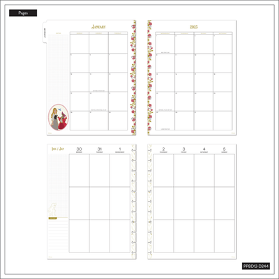 2025 Disney Sleeping Beauty 65th Anniversary Planner - Big Vertical Layout - 12 Months