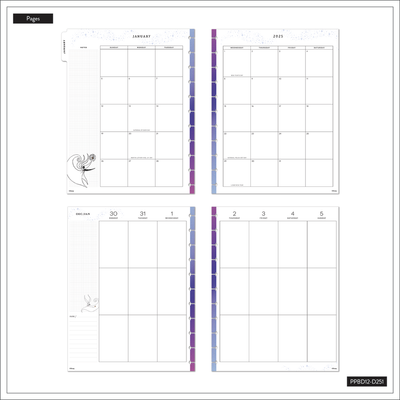 2025 Disney Tim Burton's The Nightmare Before Christmas Celestial Planner - Big Vertical Layout - 12 Months