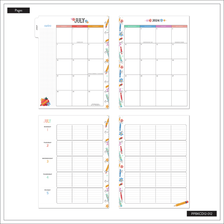 2024 Classroom Brights Teacher Happy Planner Box Kit - Classic Teacher 2024-classroom-brights-teacher-happy-planner-box-kit-classic-teacher