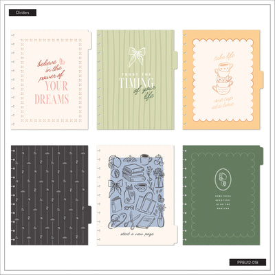 Undated Café Coquette Customizable Planner - Big Horizontal Layout - 12 Months