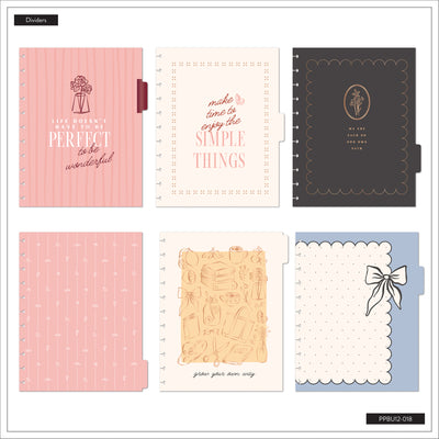 Undated Café Coquette Customizable Planner - Big Horizontal Layout - 12 Months