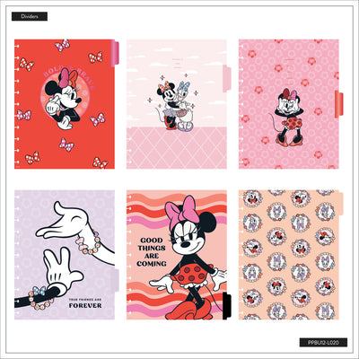 Undated Disney Minnie Mouse Bow Happy Customizable Planner - Big Horizontal Layout - 12 Months