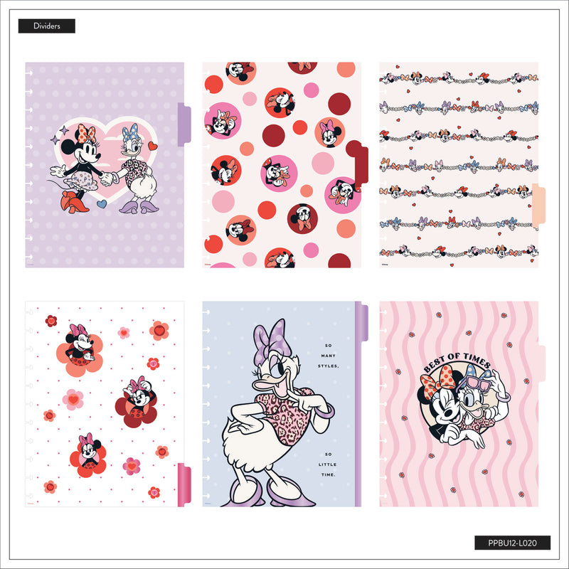 Undated Disney Minnie Mouse Bow Happy Customizable Planner - Big Horizontal Layout - 12 Months