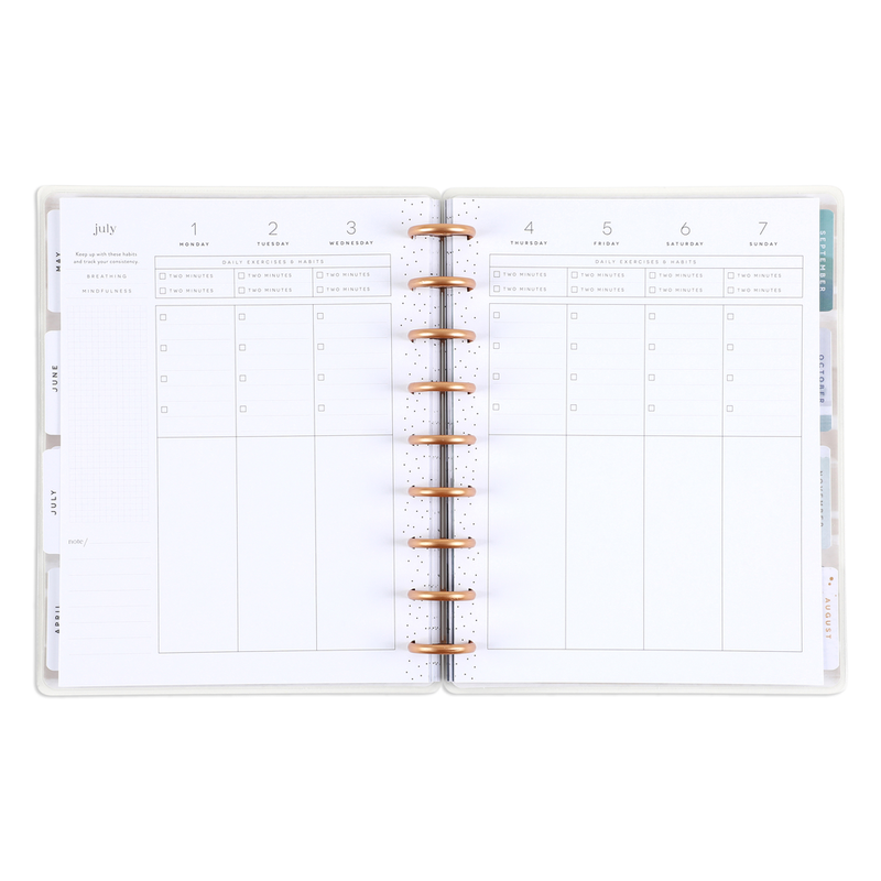 2024 Calm Life Happy Planner - Classic Stress Management Layout - 12 Months