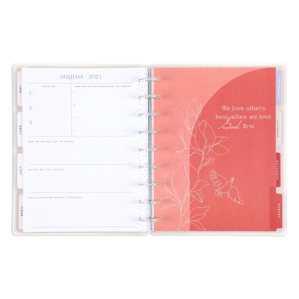 2025 Peony & Sky Faith Happy Planner Classic Faith Layout 12 Month