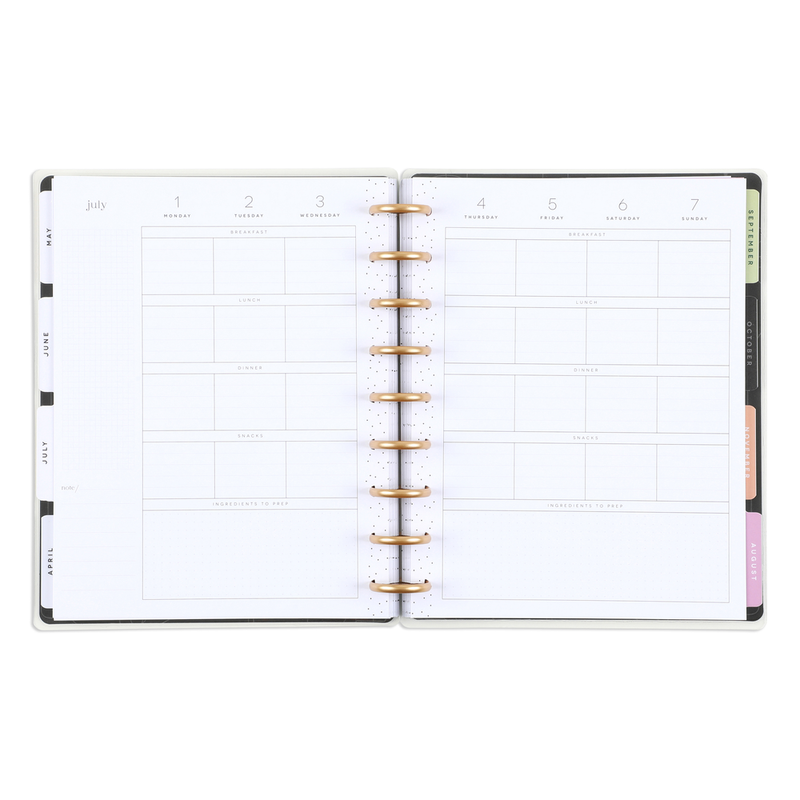 2024 Cooking 101 Happy Planner - Classic Meal Planning Layout - 12 Months