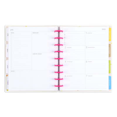 2024 Sunny Risograph Happy Planner - Classic Dashboard Layout - 12 Months
