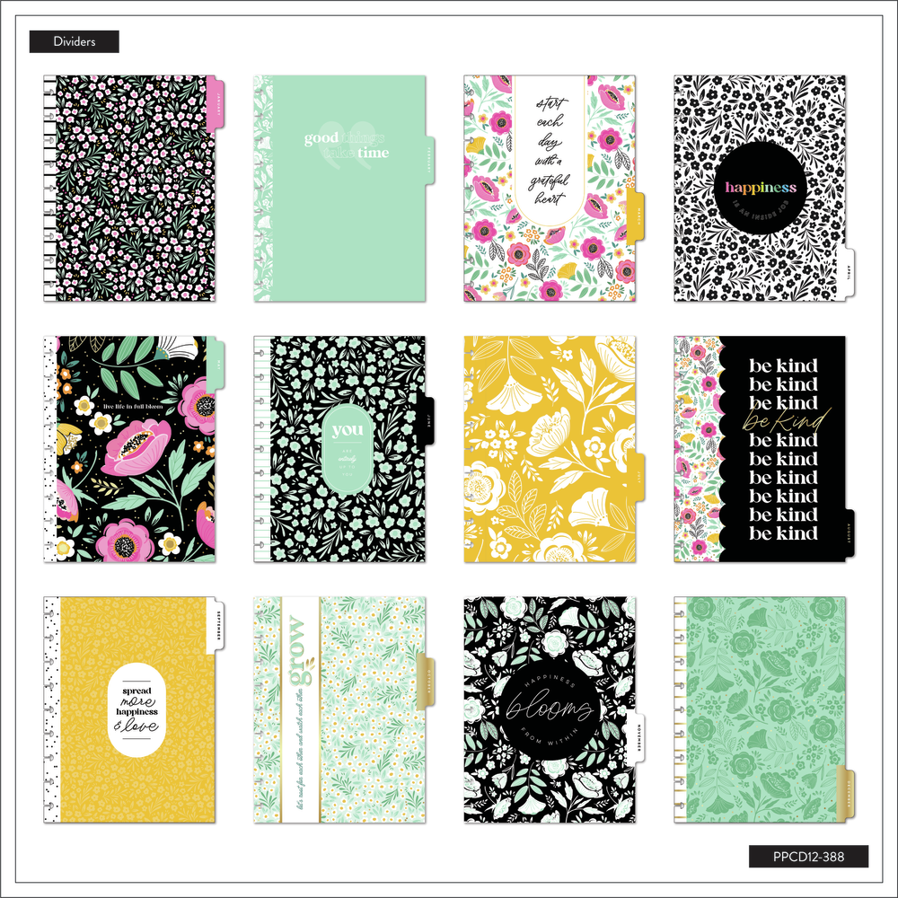 2024 Tiny Florals Happy Planner - Classic Lined Vertical Layout - 12 M –  The Happy Planner