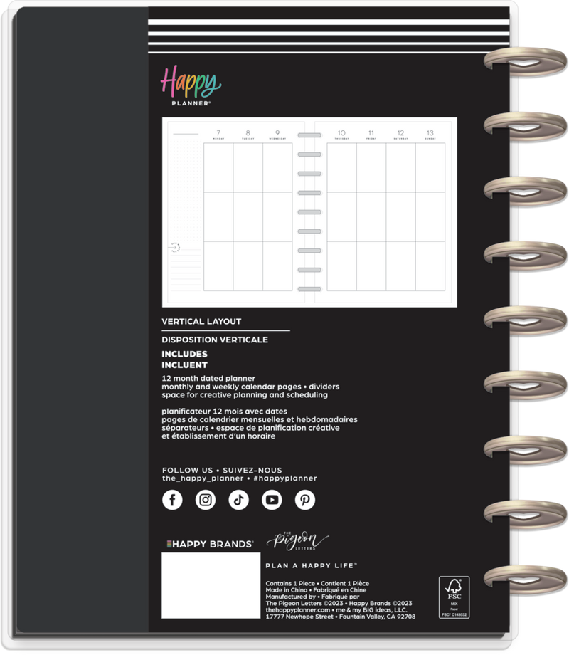 2024 Happy Planner x The Pigeon Letters Tell Your Story Planner - Classic Vertical Layout - 12 Months