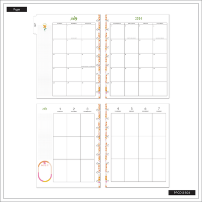 2024 Picnic Blossom bbalteschule - Classic Vertical Layout - 12 Months