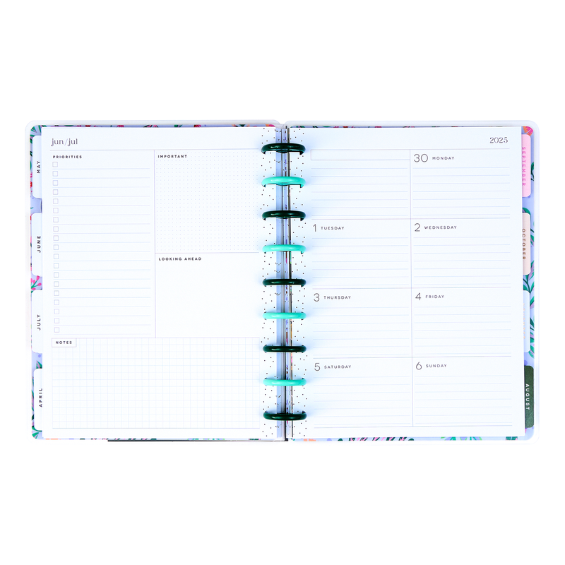 2025 Folk & Flora Planner - Classic Dashboard Layout - 12 Months