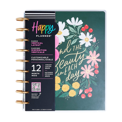 2025 Blooming Bouquet Planner - Classic Vertical Layout - 12 Months