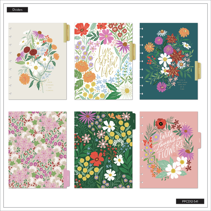 2025 Blooming Bouquet Planner - Classic Vertical Layout - 12 Months