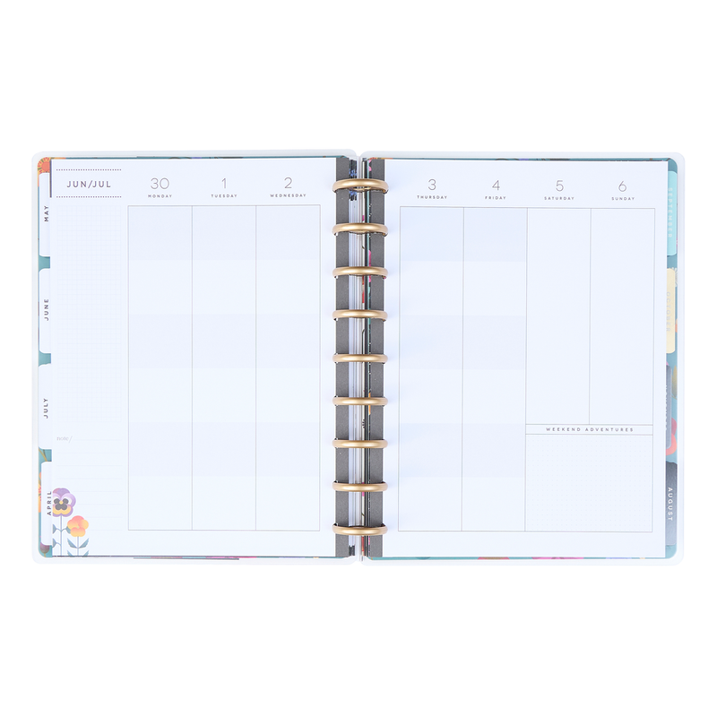 2025 Radiant Garden Planner - Classic Color Block Layout - 12 Months