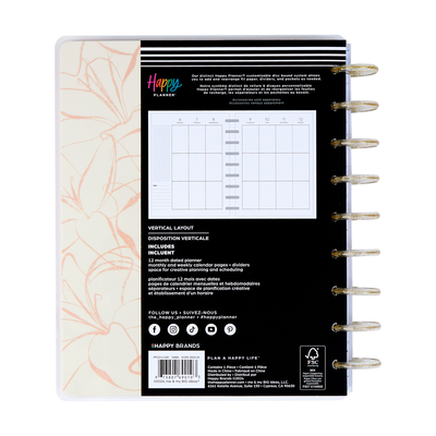 2025 Sunny Oasis Planner - Classic Vertical Layout - 12 Months