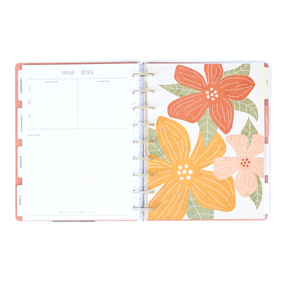 2025 Sunny Oasis Planner - Classic Vertical Layout - 12 Months