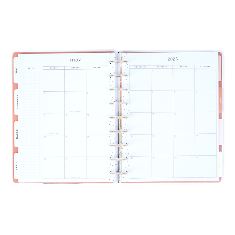 2025 Sunny Oasis Planner - Classic Vertical Layout - 12 Months