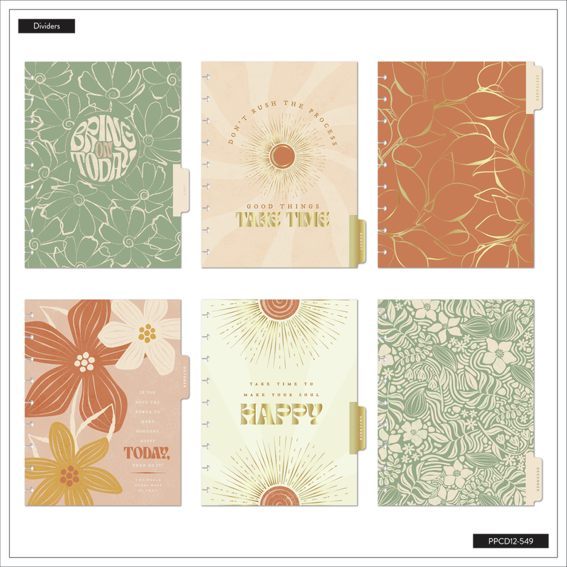 2025 Sunny Oasis Planner - Classic Vertical Layout - 12 Months