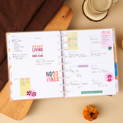 2025 Vivid Tropics Planner - Skinny Mini Horizontal Layout - 12 Months