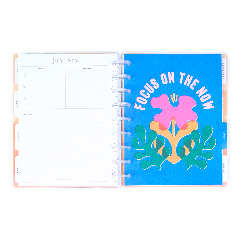 2025 Vivid Tropics Planner - Skinny Mini Horizontal Layout - 12 Months