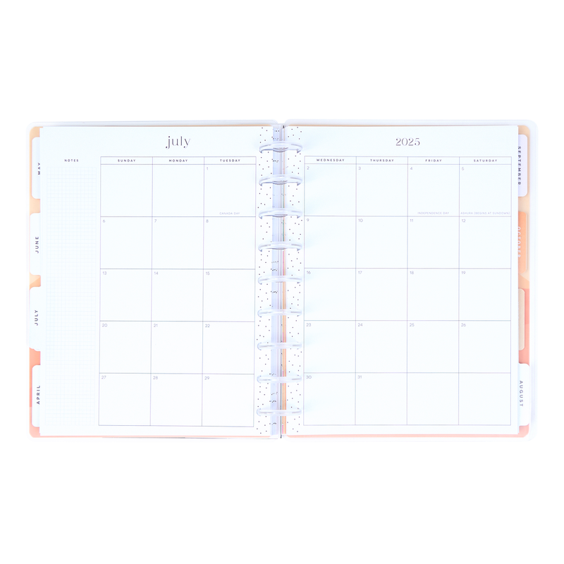 2025 Vivid Tropics Planner - Skinny Mini Horizontal Layout - 12 Months