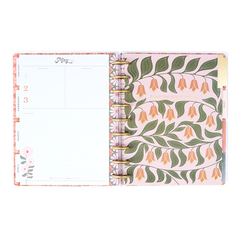 2025 Desert Rose Planner - Classic Horizontal Layout - 12 Months