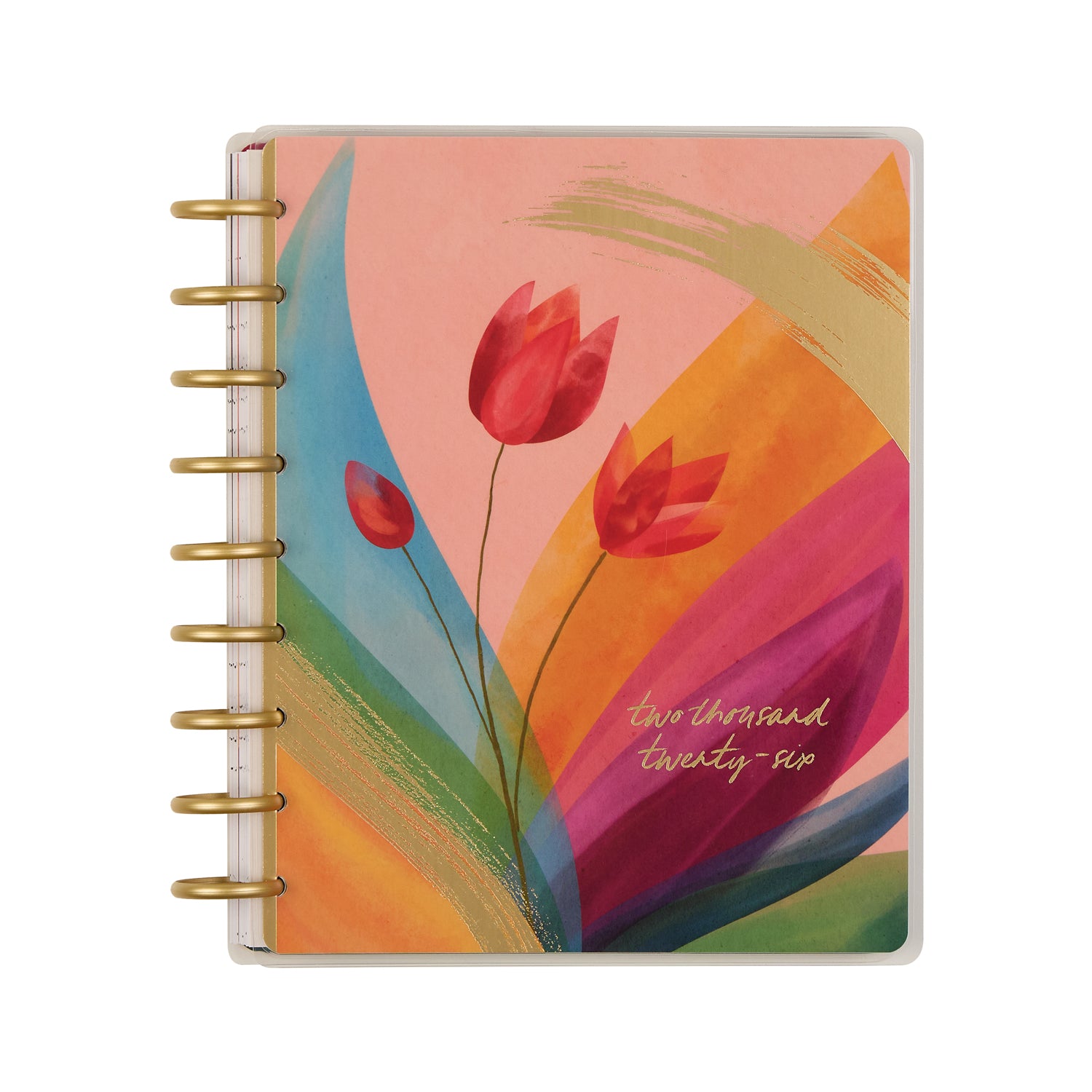 2026 Floral Energy Customizable Planner - Classic Color Block Layout - 12 Month