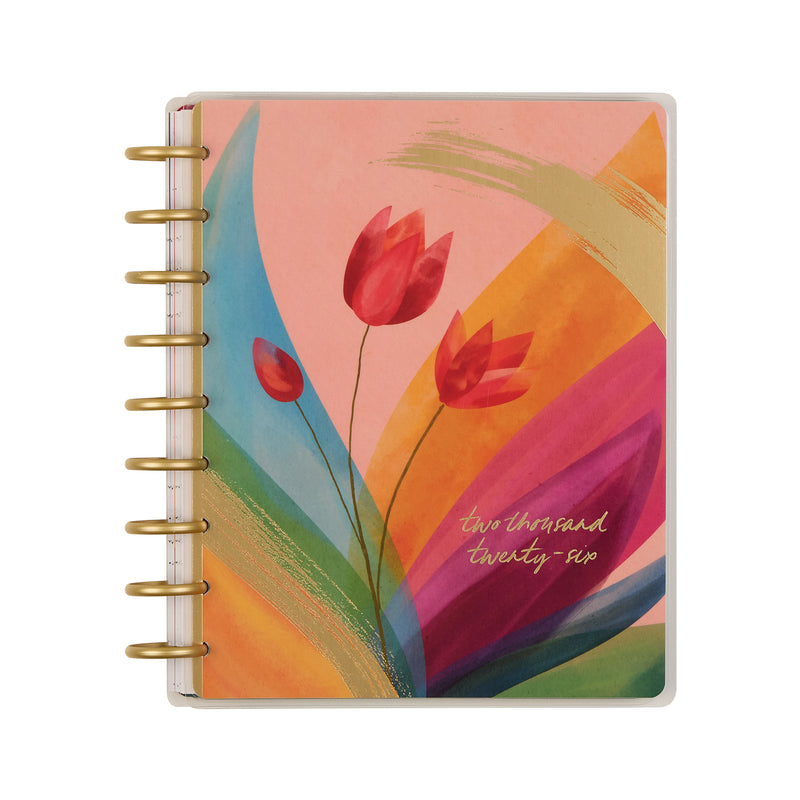 2026 Floral Energy Customizable Planner - Classic Color Block Layout - 12 Month