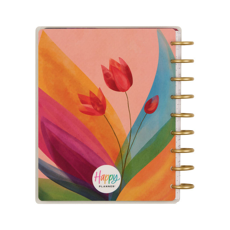 2046 Floral Energy Customizable Planner - Classic Color Block Layout - 12 Month