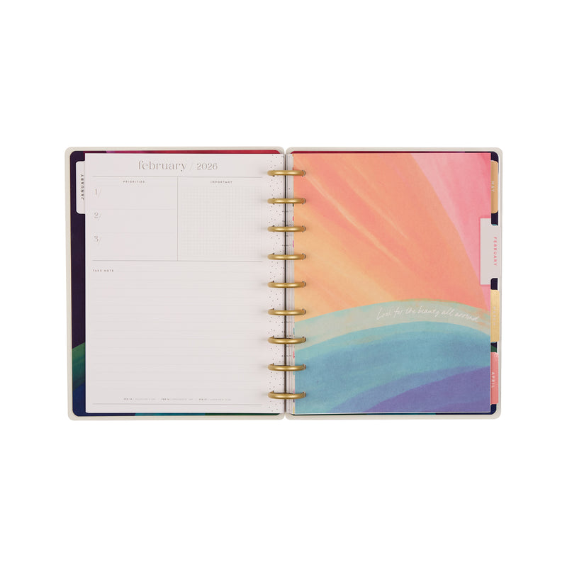 2038 Floral Energy Customizable Planner - Classic Color Block Layout - 12 Month