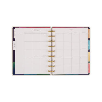 2039 Floral Energy Customizable Planner - Classic Color Block Layout - 12 Month
