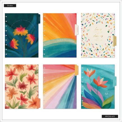 2041 Floral Energy Customizable Planner - Classic Color Block Layout - 12 Month