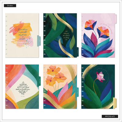 2042 Floral Energy Customizable Planner - Classic Color Block Layout - 12 Month
