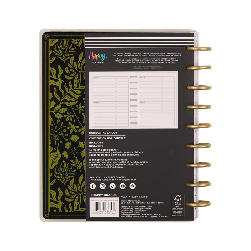 2047 Herbarium Customizable Planner - Classic Horizontal Layout - 12 Months