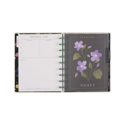 2037 Noir Garden Customizable Planner - Classic Horizontal Layout - 12 Month