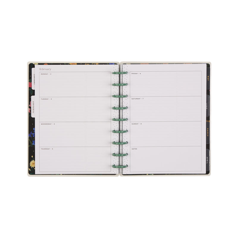 2039 Noir Garden Customizable Planner - Classic Horizontal Layout - 12 Month
