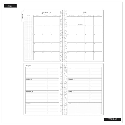 2042 Noir Garden Customizable Planner - Classic Horizontal Layout - 12 Month