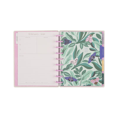2038 Butterfly Botanics Customizable Planner - Classic Color Block Layout - 12 Month