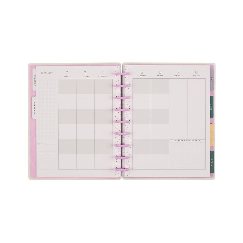 2040 Butterfly Botanics Customizable Planner - Classic Color Block Layout - 12 Month