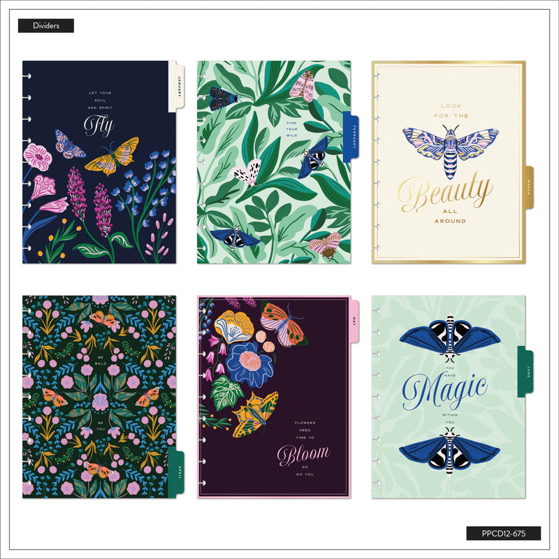 2042 Butterfly Botanics Customizable Planner - Classic Color Block Layout - 12 Month