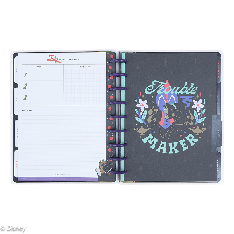 2025 Disney Snow White vs. The Evil Queen Planner - Classic Vertical Layout - 12 Months