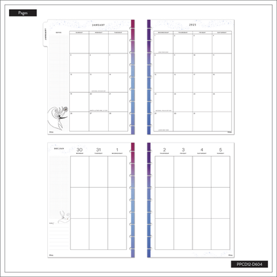 2025 Disney Tim Burton's The Nightmare Before Christmas Celestial Planner - Classic Vertical Layout - 12 Months