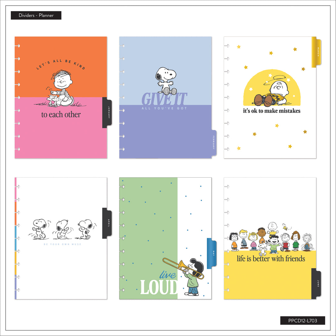 ハッピープランナー　ピーナッツ 12ヶ月 2026年7月はじまり 2026–2027 PEANUTS™ Customizable Planner - Classic Dashboard Layout