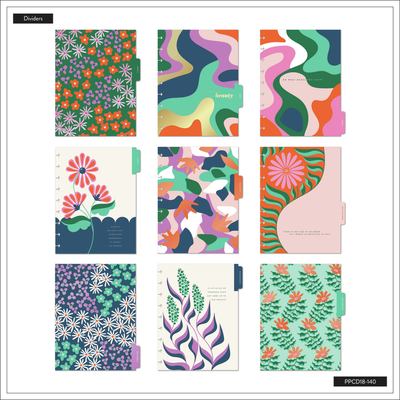 2024 Abstract Florals bbalteschule - Classic Vertical Layout - 18 Months