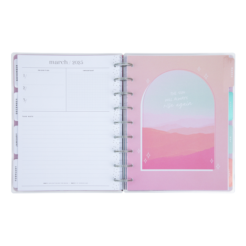 2024 Opal Mountain Happy Planner - Classic Lined Vertical Layout - 18 Months