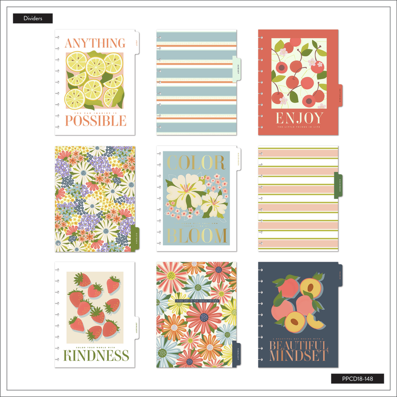 2024 Spring Market Happy Planner - Classic Lined Vertical Layout - 18 Months